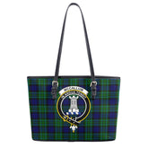 McCallum Modern Tartan Crest Leather Tote Bag